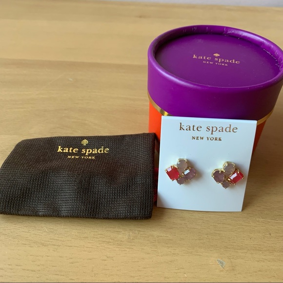 KATE SPADE PINK STONES EARRINGS,  BRAND NEW - Picture 13 of 16
